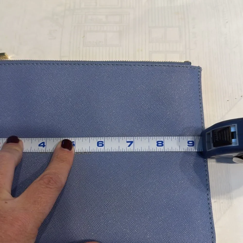 Katie Loxton Blah Blah‎ Blah Pouch Clutch Cornflower Blue